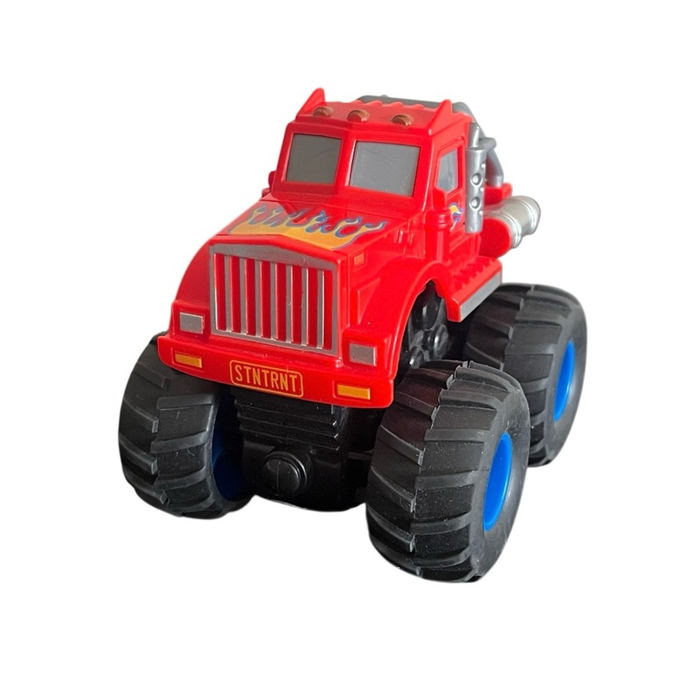 Nkok Junior Racers Stunt Runts Semi Truck Monster Push N Go Friction Powered Red